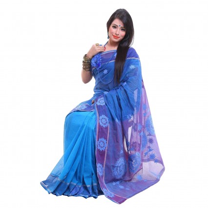 Lucrative Tangail Cotton Sharee with gorgeous embroidery
